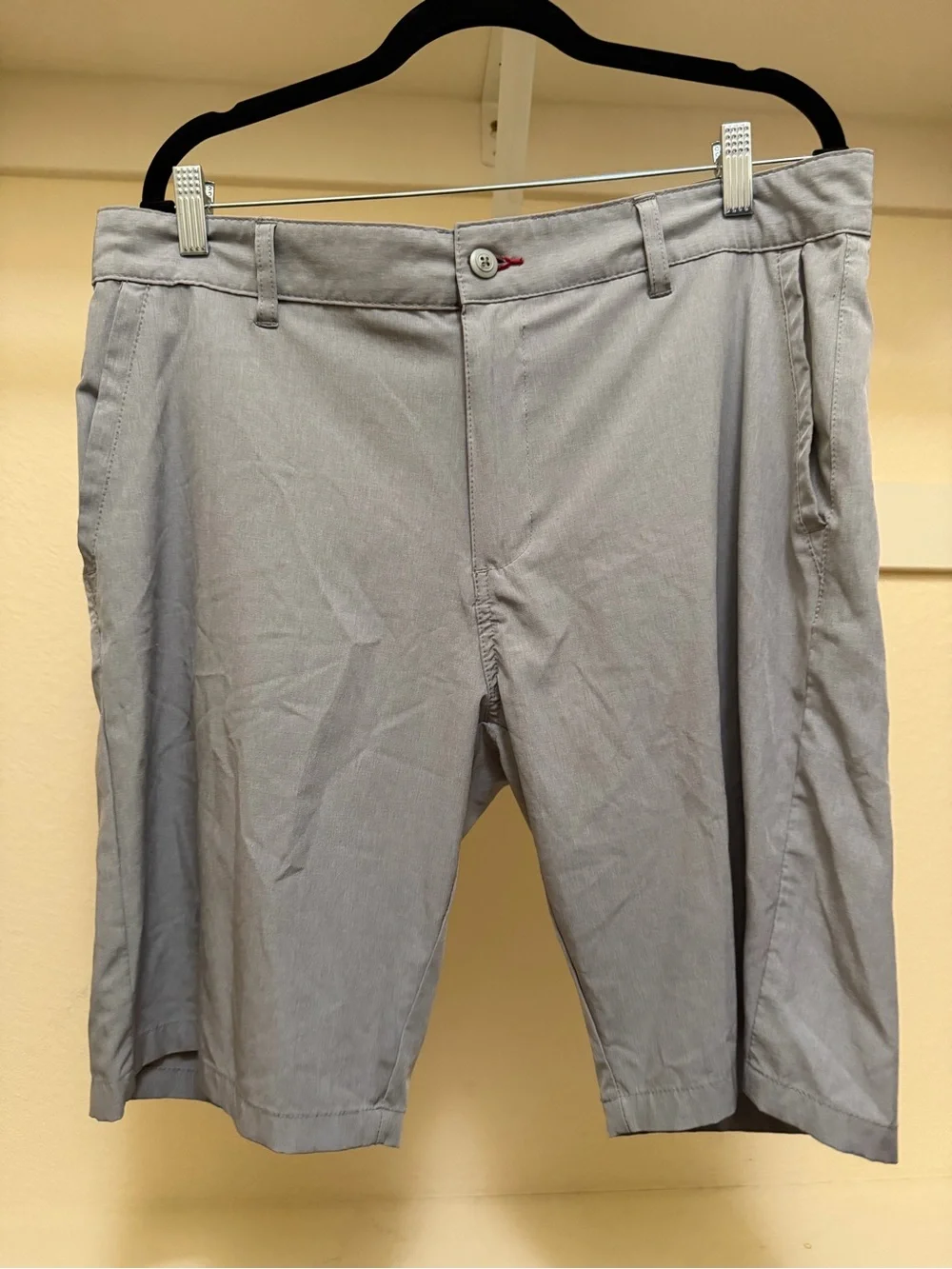 burnside khaki Flat-Front Men's Shorts